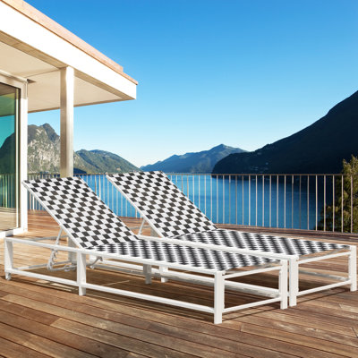 Chaise longue d'extérieur en métal Abiagael