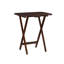 Ensemble de tables-plateaux pliables en bois 5 pièces avec support Bern