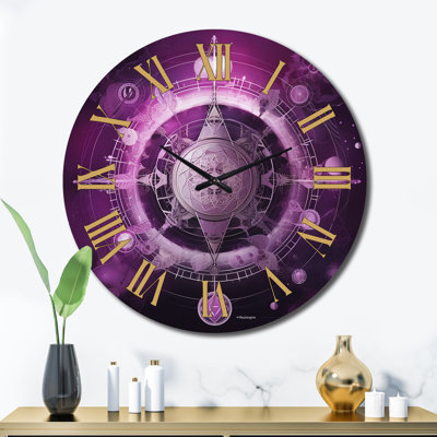 Horloge murale Mystical Fuchia Sacred Chakra