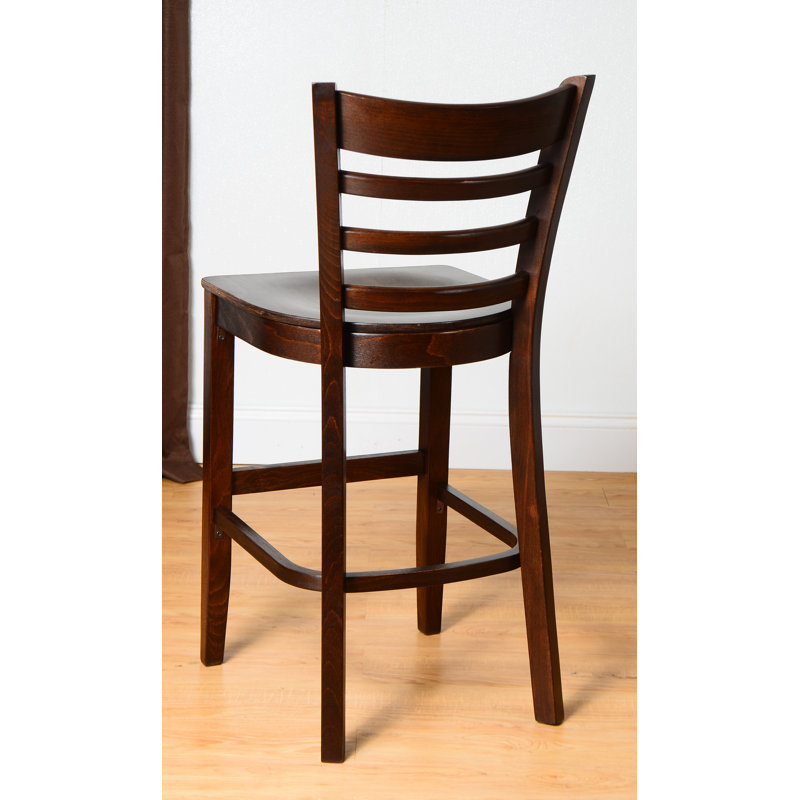 Likens Solid Wood Counter Stool, Walnut