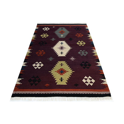 Southwestern Wool Hand Woven Area Rug