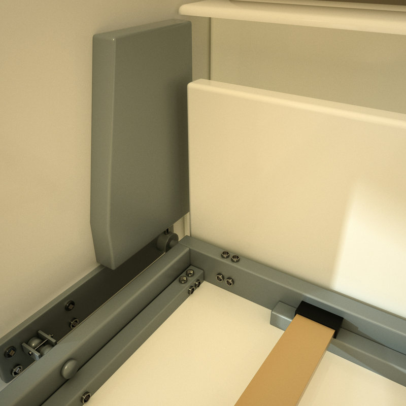Lit simple à économie d'espace avec tablette - rangement stable et élégant, design