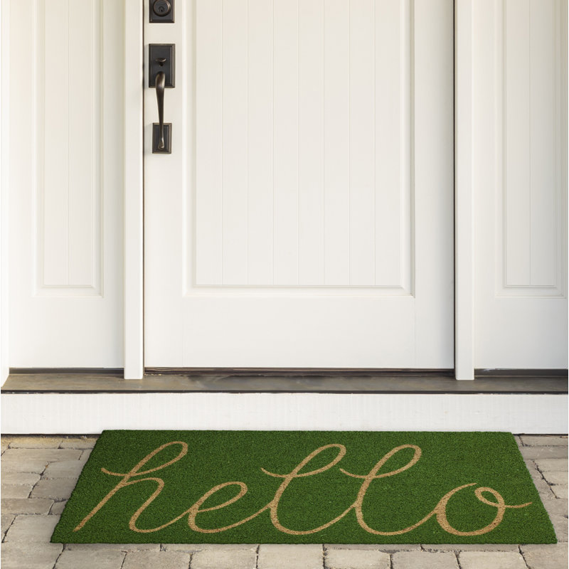 Jahki Non-Slip Doormat, Green