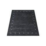 Agostini HAND KNOTTED LOOM WOOL ECO-FRIENDLY AREA RUGS, Charcoal, Contemporary Design