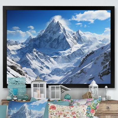 Winter Snowy Peaks V - Paysages, art mural, salon
