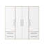 Minija 4 Door Manufactured Wood Wardrobe-2067423563