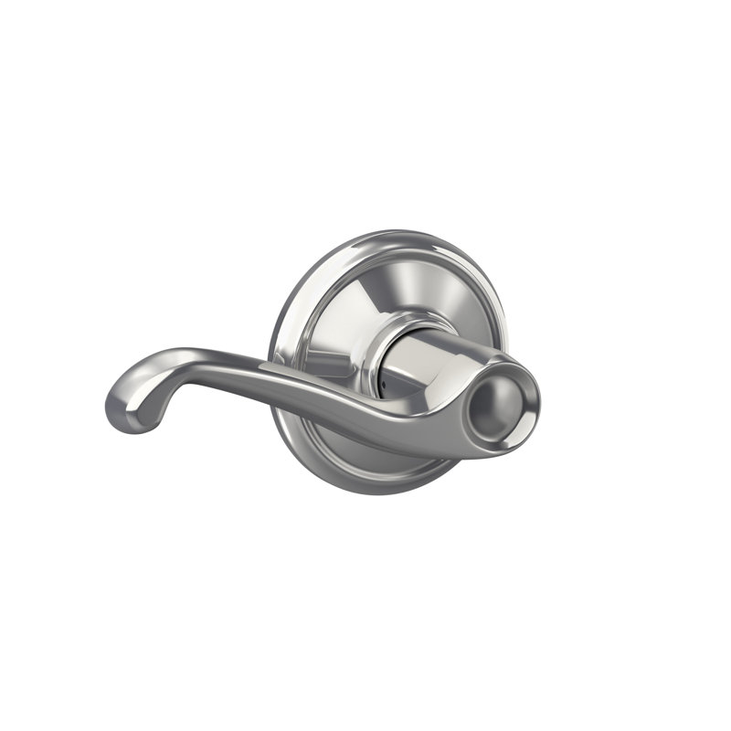 Flair Lever Hall and Closet Lock, Universal/Reversible, Bright Chrome
