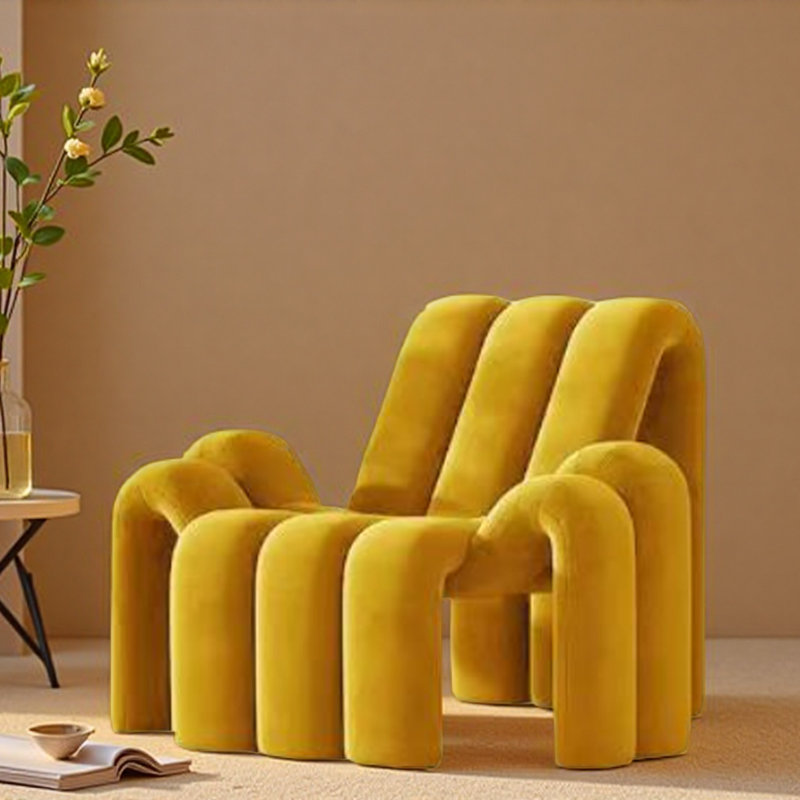 Chaise de loisirs créative simple., Jaune