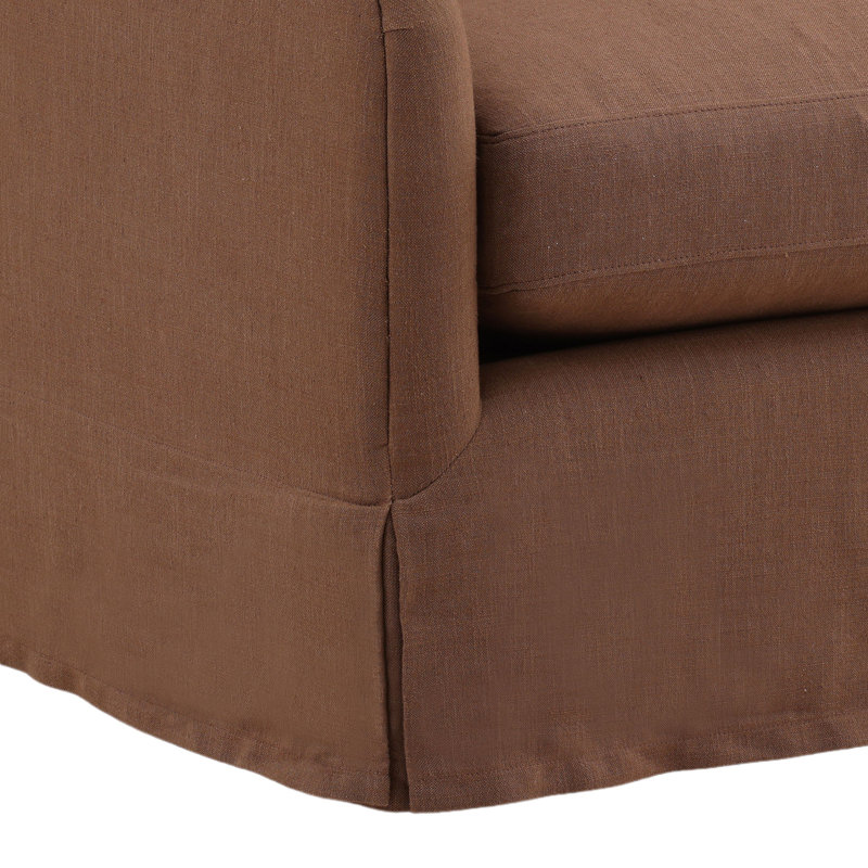 Laura Upholstered Swivel Chair, Sienna Coffee