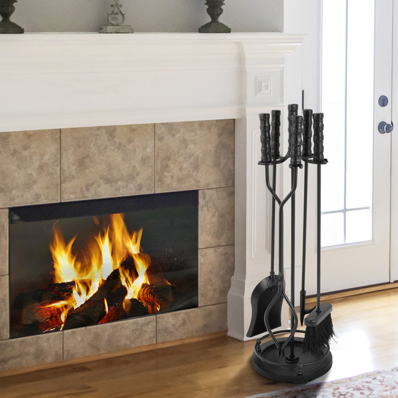 Rougui Iron Fireplace Tool Set