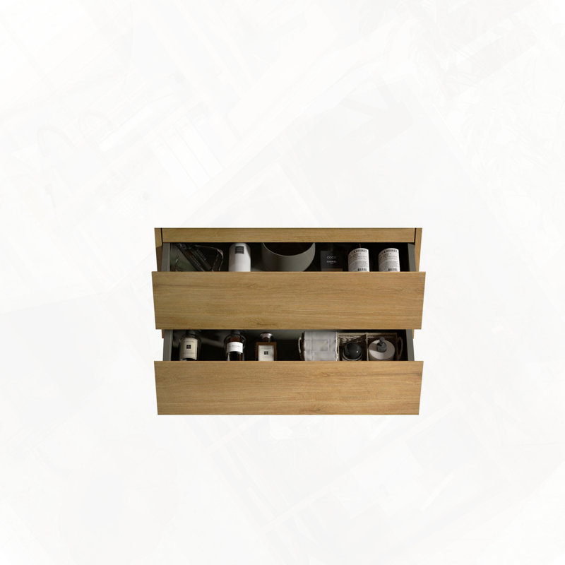 Armoire murale avec deux tiroirs pré-assemblés