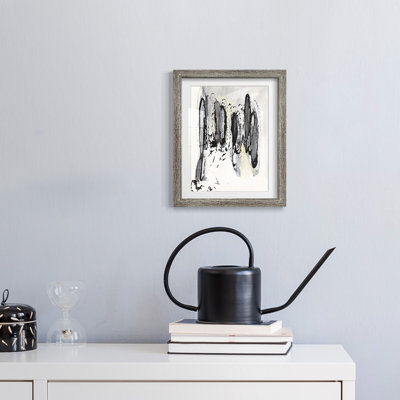 Grey Scribbles I -Framed Print