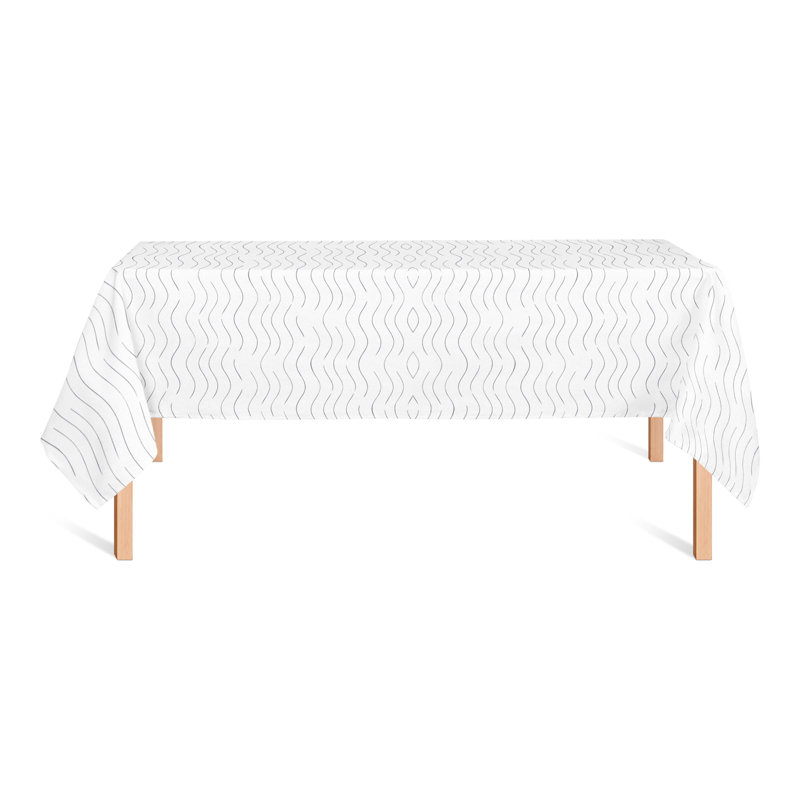 Shanitaortia Abstract Tablecloth, Dark Gray