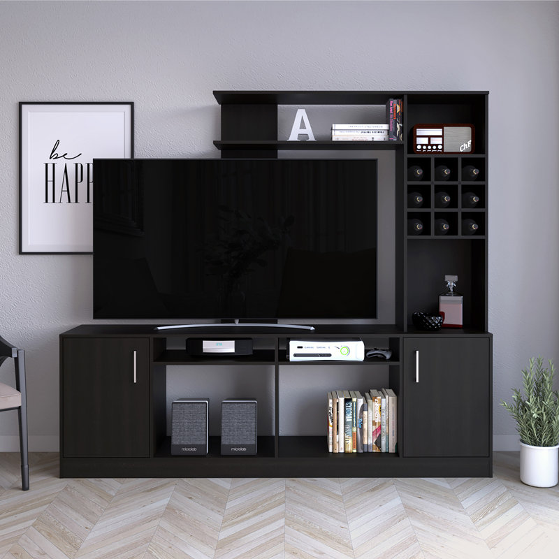 Meuble audio-vidéo Modoc, salon, noir sur place