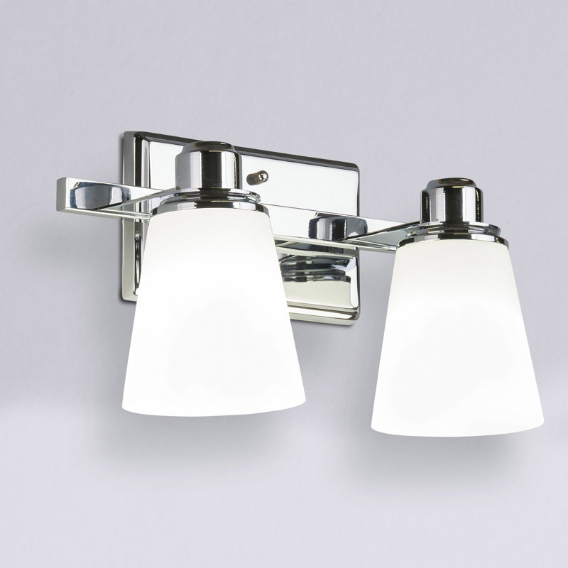 Éclairage pour salle de bain à 2 lumières en chrome poli à intensité variable Simkins