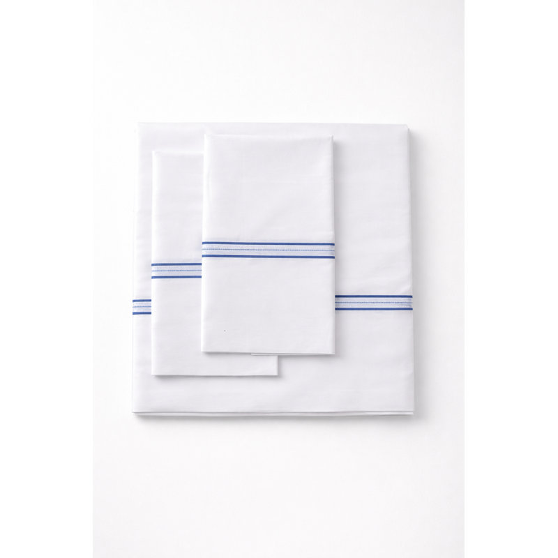 Victoria Sheet Set Full White, White/White, Full/Double Sheet Set with 2 Pillowcases