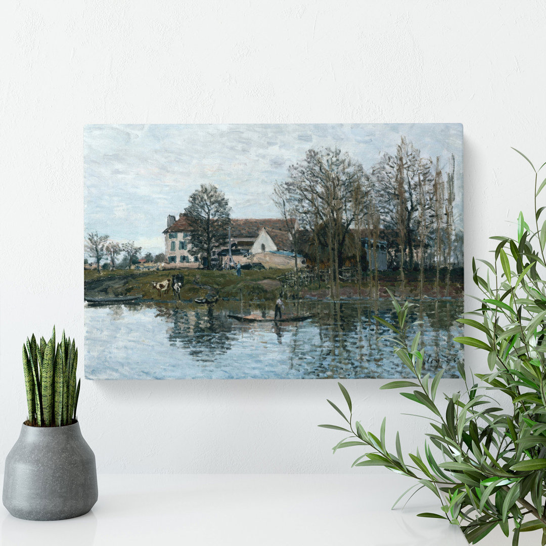 The Seine At Port Marly by Alfred Sisley - Wrapped Canvas