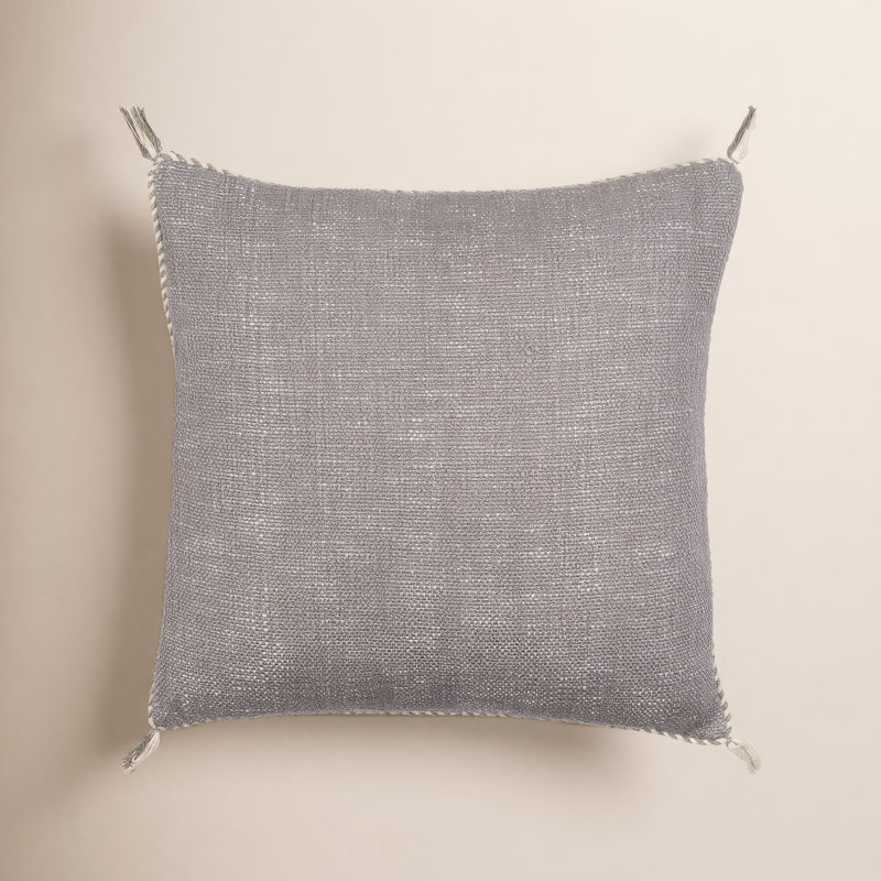Tenor Tassels Reversible Throw Pillow, 22"H x 22"W, Polyester/Polyfill, Cream/Black