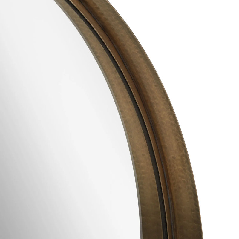 Palora Oval Bathroom Vanity Mirror, Antique Brass