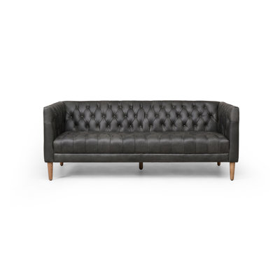 Williams Leather Sofa-75"-Nat Wash Camel
