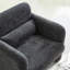 Canapé 34 po en tissu de velours, canapé simple moderne avec coussin de soutien pour appartement, bureau, salon et chambre à coucher, assemblage sans outil-116662724