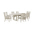 Rhiannon 7PC Standard Height Dining Set in Antique White-Table, Four Chairs and Two Arm Chairs