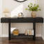 Console moderne en bois cannelé avec rangement -1492493850