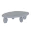 Table basse moderne 46 po x 29 po x 12 po - blanc ultrabrillant-2059605189