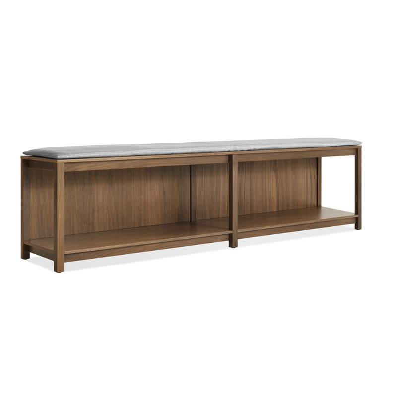 Open Plan Outdoor Bench, Gabro Light Gray