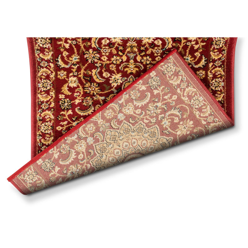 Ginter Aviva Red Custom Size Hallway Stair Runner - Traditional Oriental Carpet, Runner 2'7" x 36'