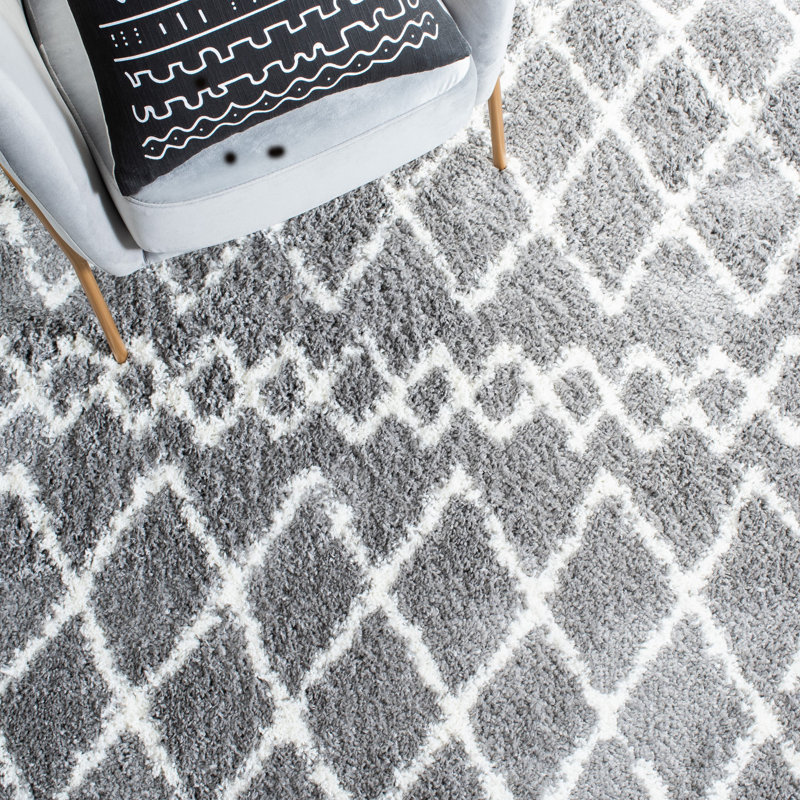 Matterson Berber Shag Performance Geometric Rug, Runner 2' x 12'