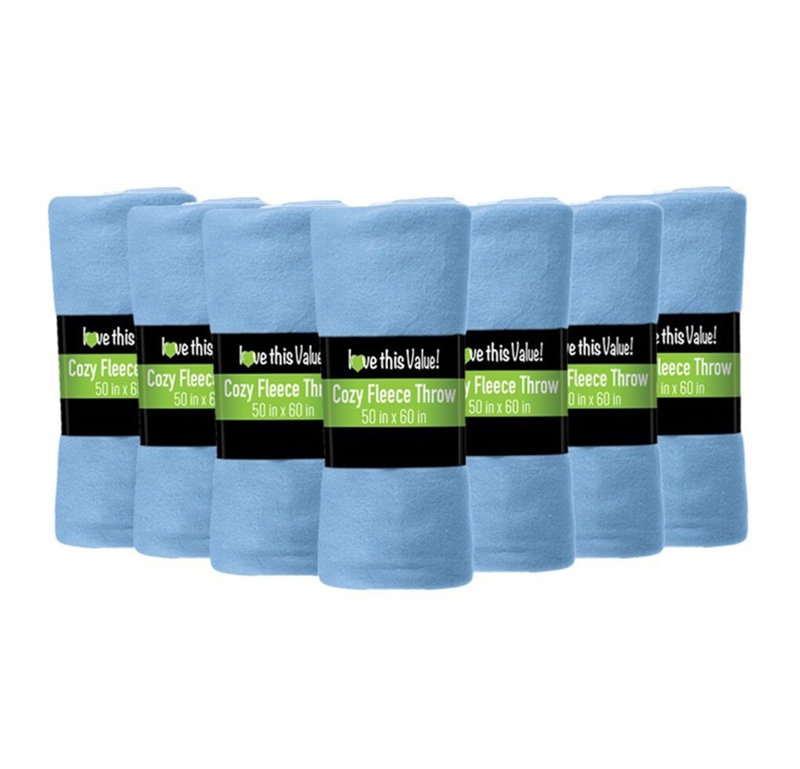 Jeté en molleton Cozy Comfort, Bleu pâle