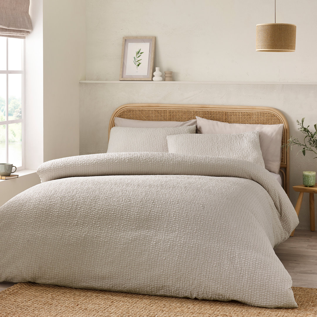 Crinkle Seersucker Duvet Cover Set