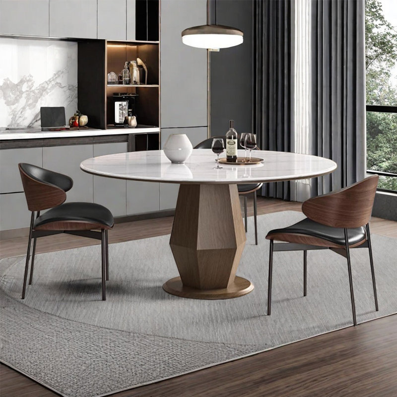 White Light Microlite Solid Wood Dining Tables, 29.5"H x 53.1"L x 53.1"W