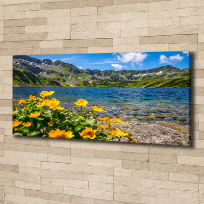 Lake In The Mountains - No Frame Print on Glass