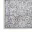 Tapis oriental gris / ivoire en polyester / coton lavable à la machine-93645590