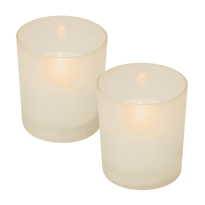 Battery Operated LED Glass Candles