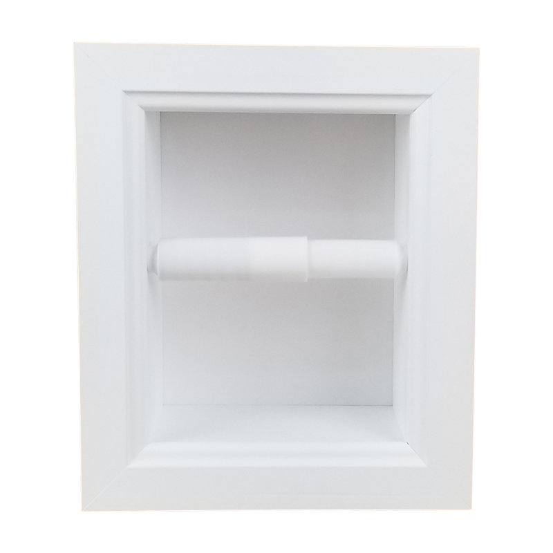 Porte-papier hygiénique encastré Tracy, Blanc