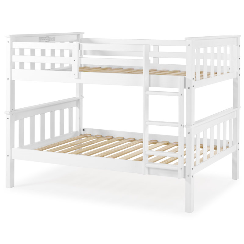 Lit superposé simple en bois massif Swifton par Harriet Bee, Blanc