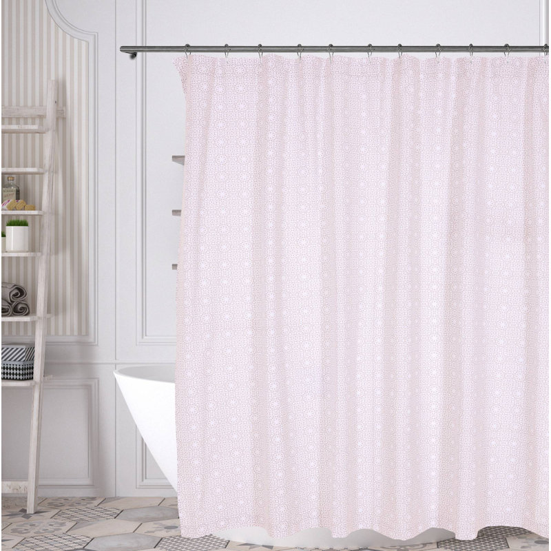 Rideau de douche simple 100% coton Spooner, Rougir