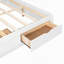 Wooden Daybed With Three Drawers, Desk, Shelves And Lights-1251360439