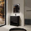 Meuble-lavabo autoportant de 30 po et lavabo en céramique. 2 portes à fermeture en douceur. Fabrication en contreplaqué de chêne noir. Style fiable. Facile à assembler. Lavabo attrayant. Conception américaine avec unité de porte.