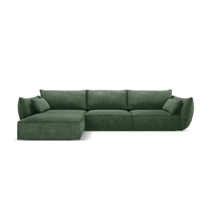Alisher 4 Seater Corner Sofa , Light Green