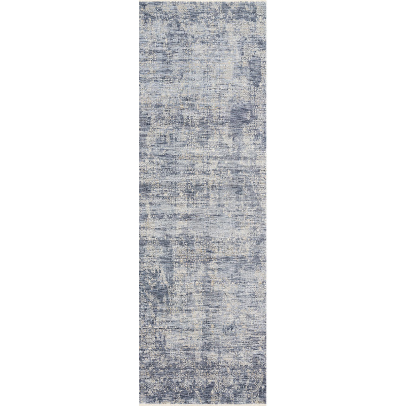 Elysian Blue Diamond Synthetic Rectangular Rug - 9'6" x 12'5"