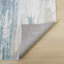 Abstract Blue Washable/Stain Guarded Area Rug -156913447