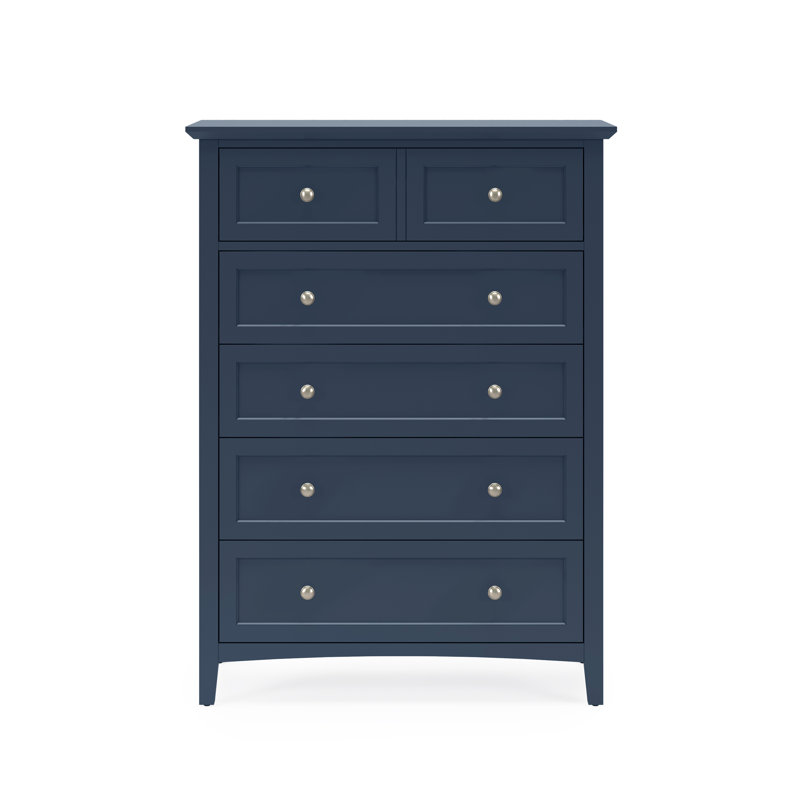 Commode 5 tiroirs Renee, Bleu