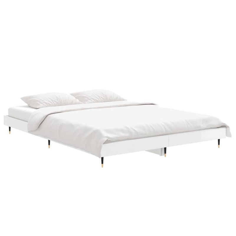 Lorilynn DE Size - 140 X 190 Cm Bed, High Gloss White