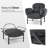 Bunya Modern Accent Chair with Ottoman, Chenille Upholstered Leisure Sofa Chair, Removable and Washable Cushion-1529222150