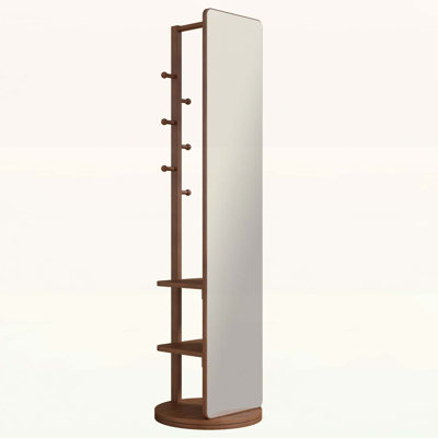 360° Rotating Full Length Mirror,Space-Saving Design for Bedroom and Living Room