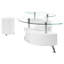 Ensemble de table basse et tabourets 3 pièces blanc ultrabrillant-130154194-130154193-130154196